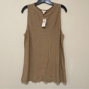 J. Jill Sleeveless Macadamia Top